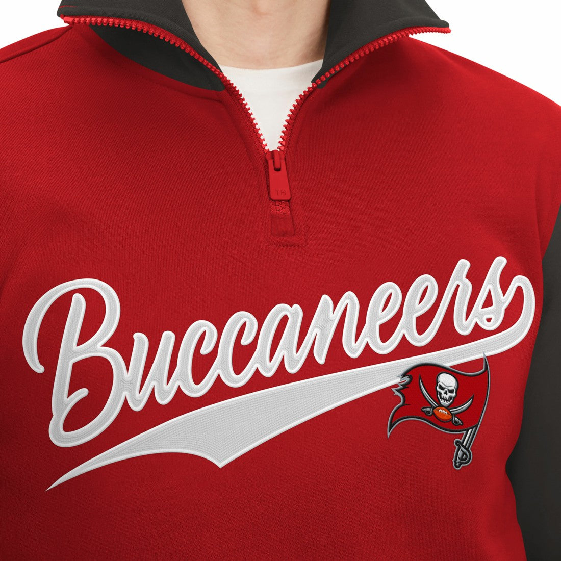 Tampa Bay Buccaneers Tommy Hilfiger Aiden Quarter-Zip Sweatshirt - Red/Pewter outlet