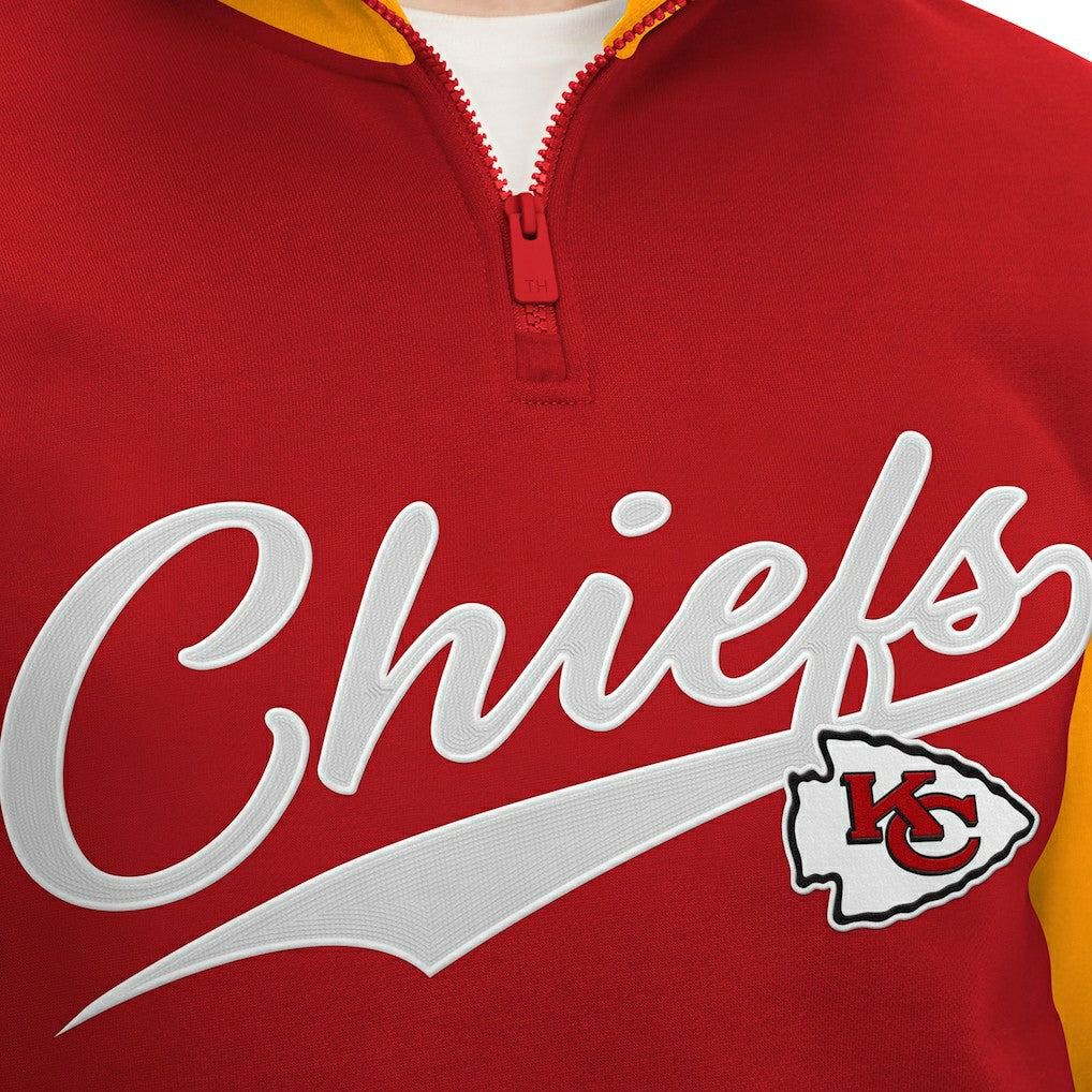 Kansas City Chiefs Tommy Hilfiger Aiden Quarter-Zip Sweatshirt - Red/Gold outlet