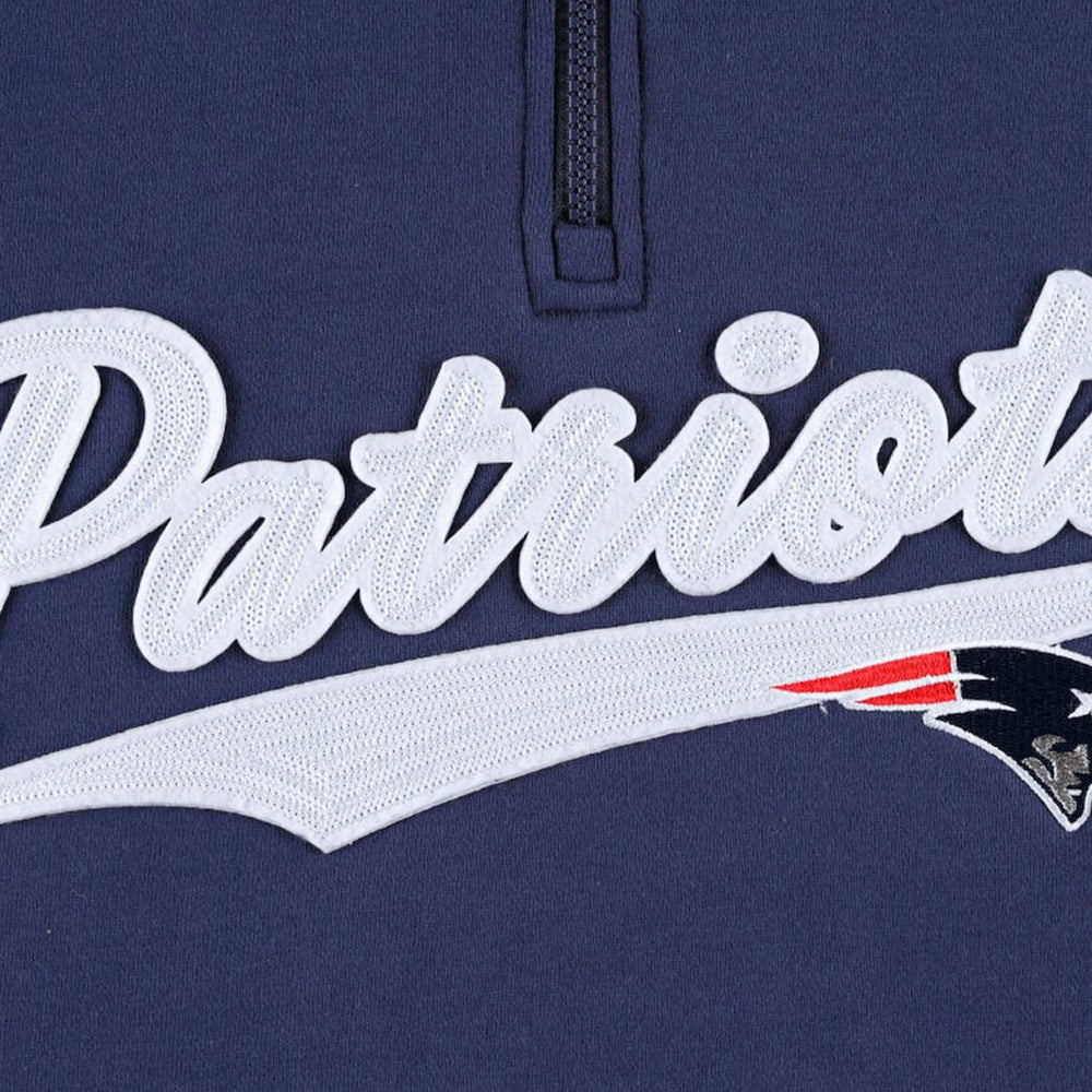 New England Patriots Tommy Hilfiger Aiden Quarter-Zip Sweatshirt - Navy/Red sale