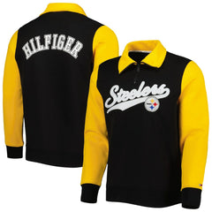 Pittsburgh Steelers Tommy Hilfiger Aiden Quarter-Zip Sweatshirt - Black/Gold for sale