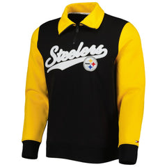 Pittsburgh Steelers Tommy Hilfiger Aiden Quarter-Zip Sweatshirt - Black/Gold for sale