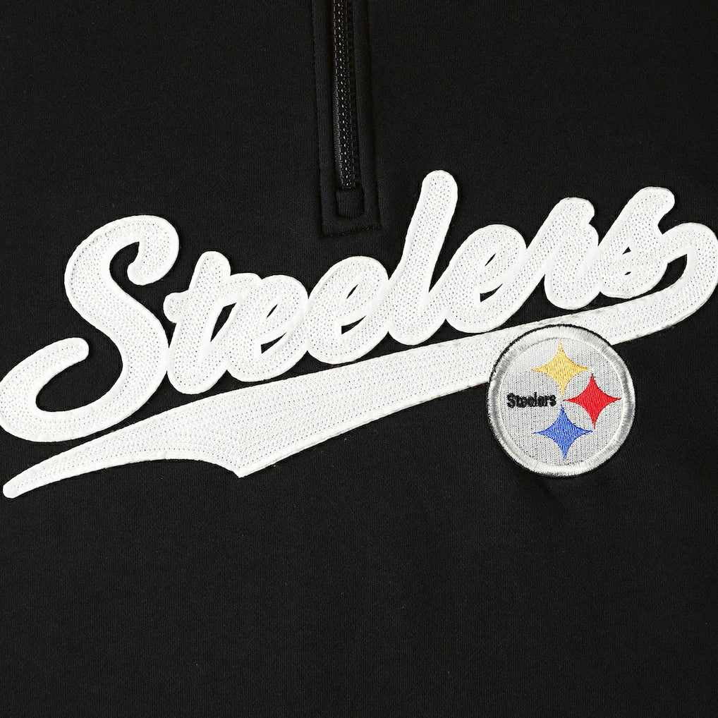 Pittsburgh Steelers Tommy Hilfiger Aiden Quarter-Zip Sweatshirt - Black/Gold for sale