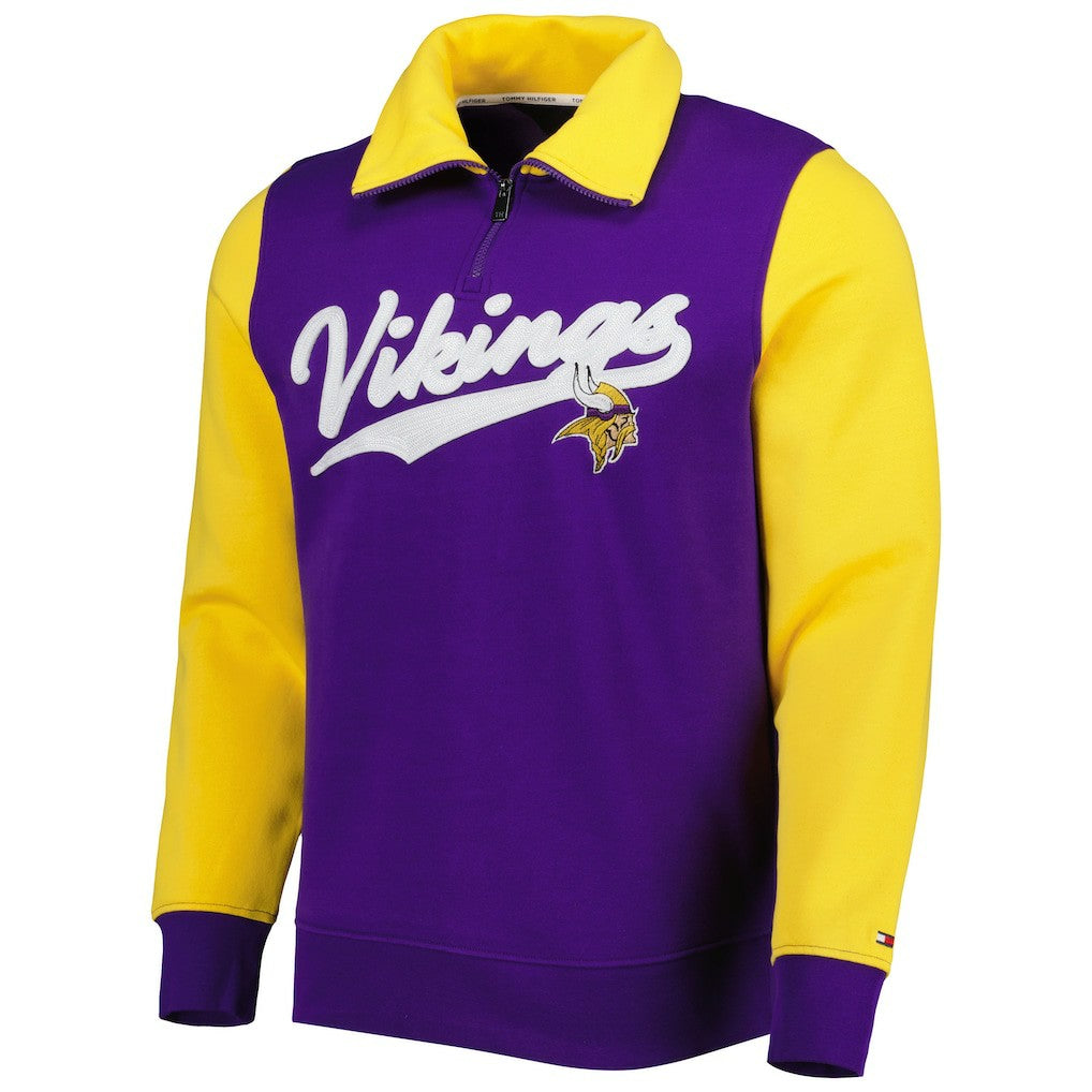 Minnesota Vikings Tommy Hilfiger Aiden Quarter-Zip Sweatshirt - Purple/Gold outlet