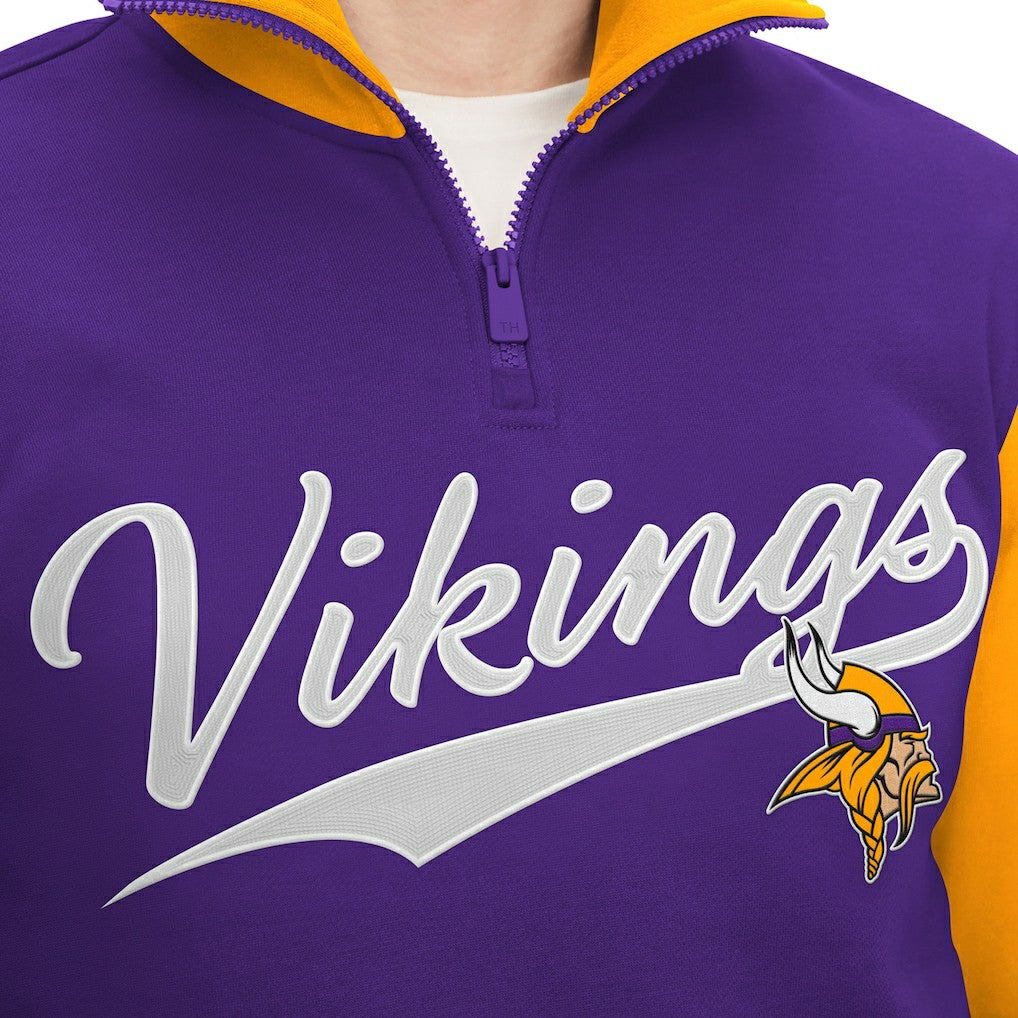 Minnesota Vikings Tommy Hilfiger Aiden Quarter-Zip Sweatshirt - Purple/Gold outlet