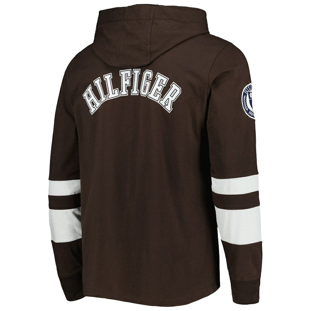 Cleveland Browns Tommy Hilfiger Alex Long Sleeve Hoodie T-Shirt - Brown/White online