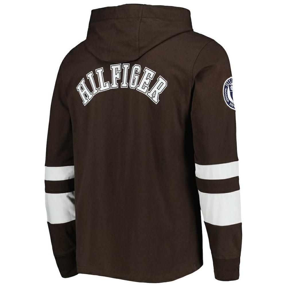 Cleveland Browns Tommy Hilfiger Alex Long Sleeve Hoodie T-Shirt - Brown/White online