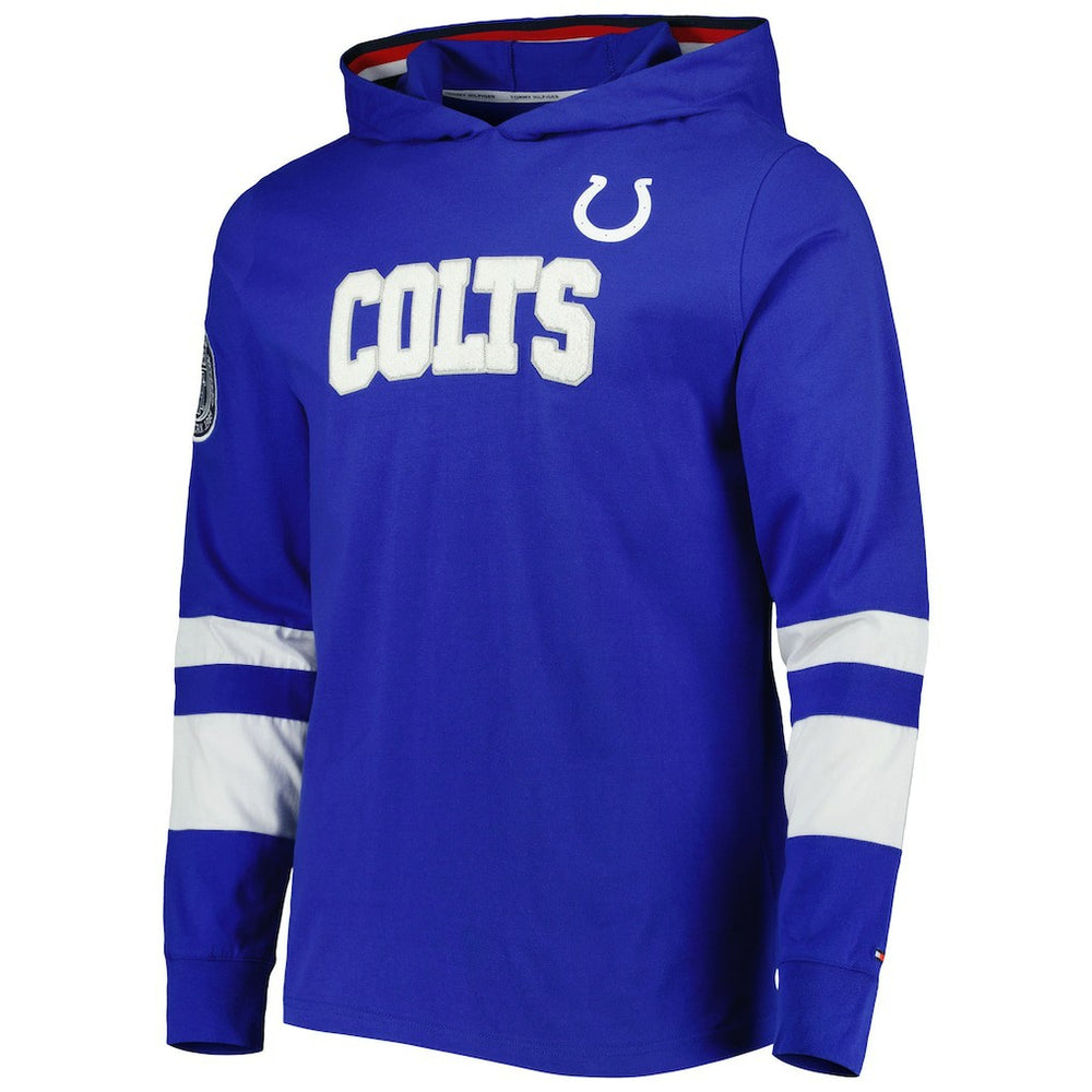 Indianapolis Colts Tommy Hilfiger Alex Long Sleeve Hoodie T-Shirt - Royal/White sale