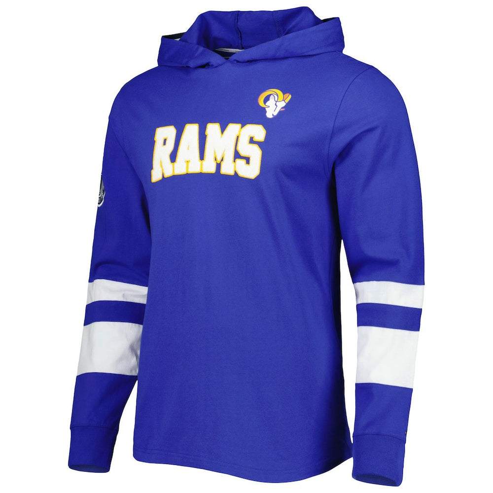 Los Angeles Rams Tommy Hilfiger Alex Long Sleeve Hoodie T-Shirt - Royal/White on sale