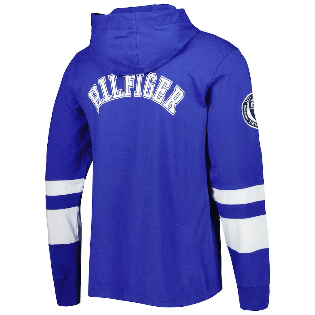 Los Angeles Rams Tommy Hilfiger Alex Long Sleeve Hoodie T-Shirt - Royal/White on sale