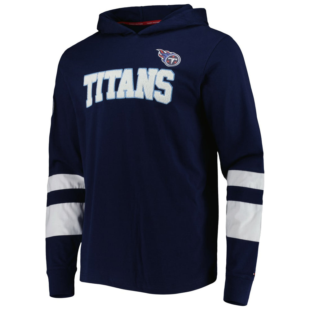 Tennessee Titans Tommy Hilfiger Alex Long Sleeve Hoodie T-Shirt - Navy/White sale
