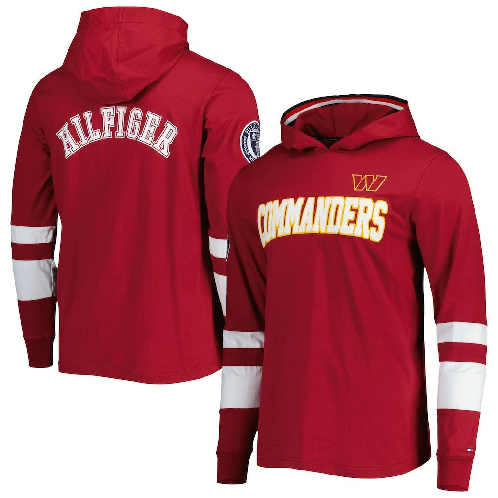 Washington Commanders Tommy Hilfiger Alex Long Sleeve Hoodie T-Shirt - Burgundy/White online