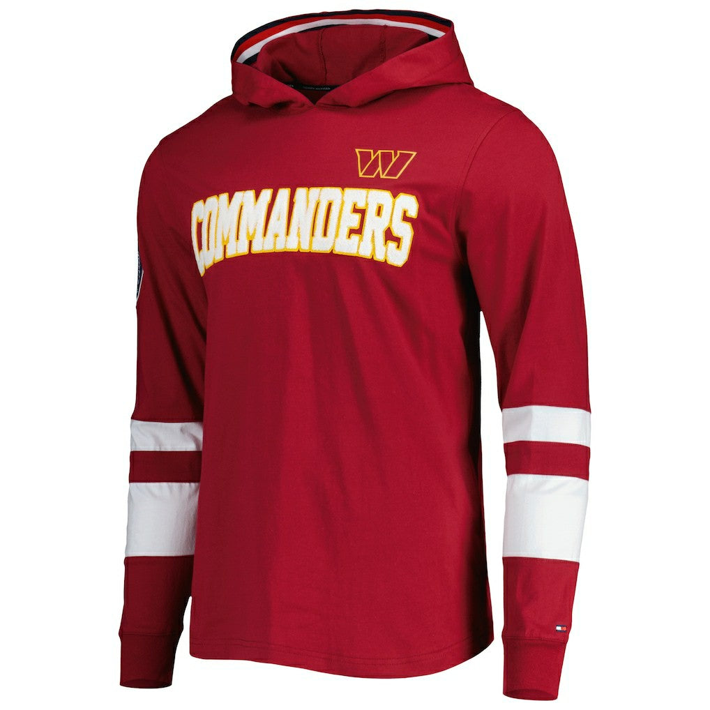 Washington Commanders Tommy Hilfiger Alex Long Sleeve Hoodie T-Shirt - Burgundy/White online