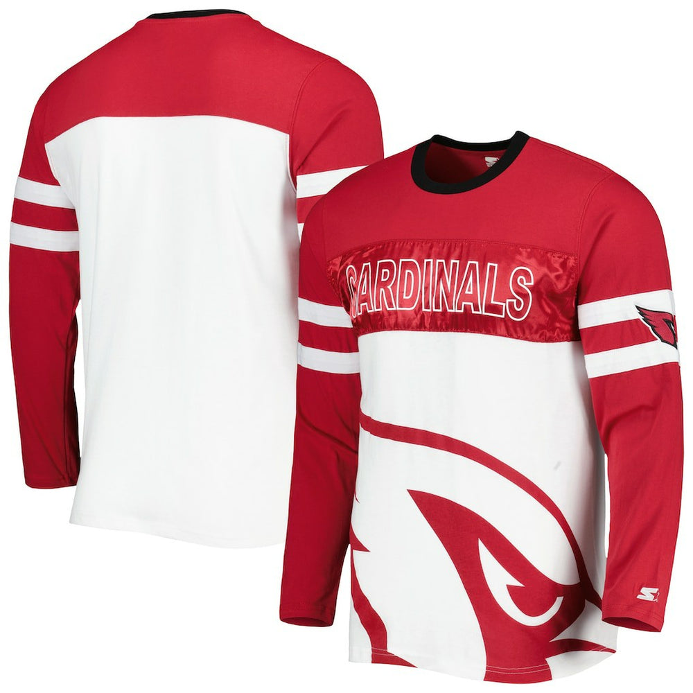 Arizona Cardinals Starter Halftime Long Sleeve T-Shirt - Cardinal/White for sale