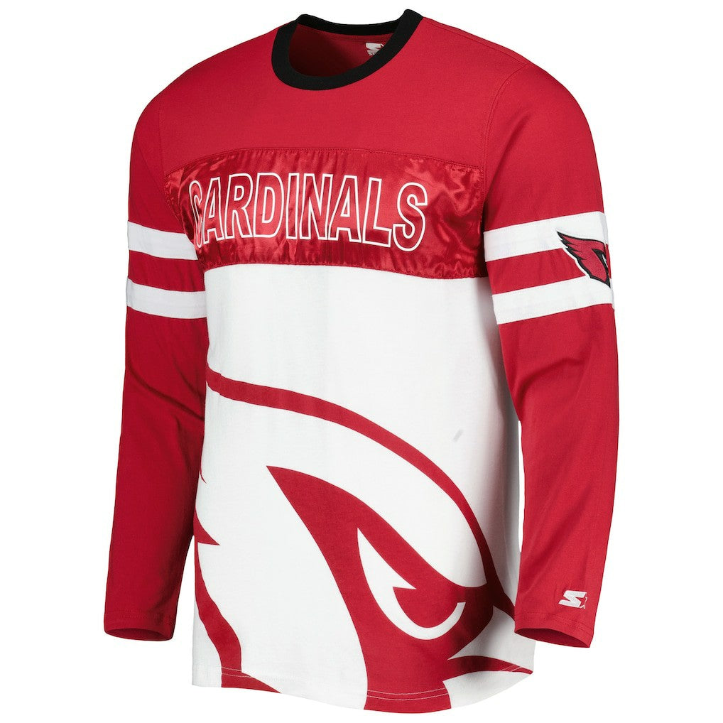Arizona Cardinals Starter Halftime Long Sleeve T-Shirt - Cardinal/White for sale