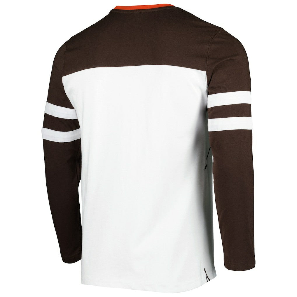 Cleveland Browns Starter Halftime Long Sleeve T-Shirt - Brown/White for sale