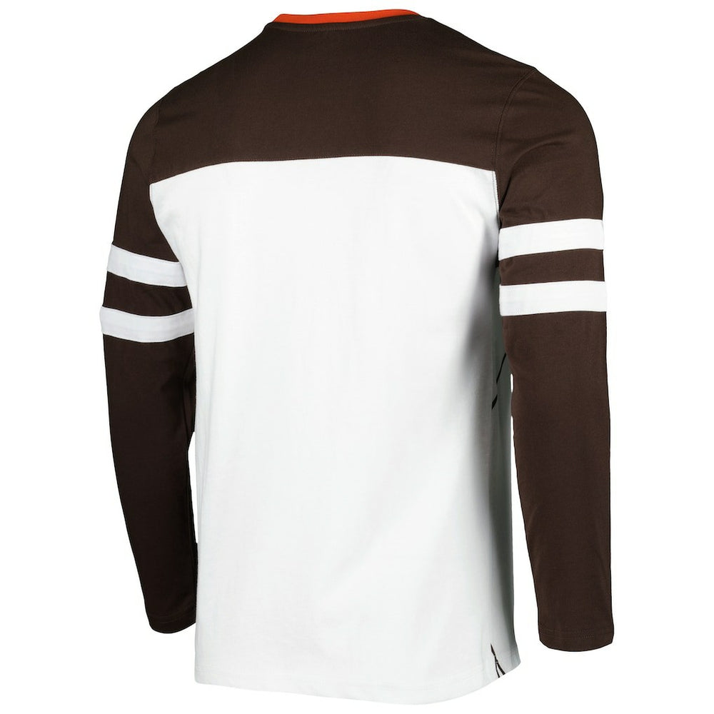 Cleveland Browns Starter Halftime Long Sleeve T-Shirt - Brown/White for sale