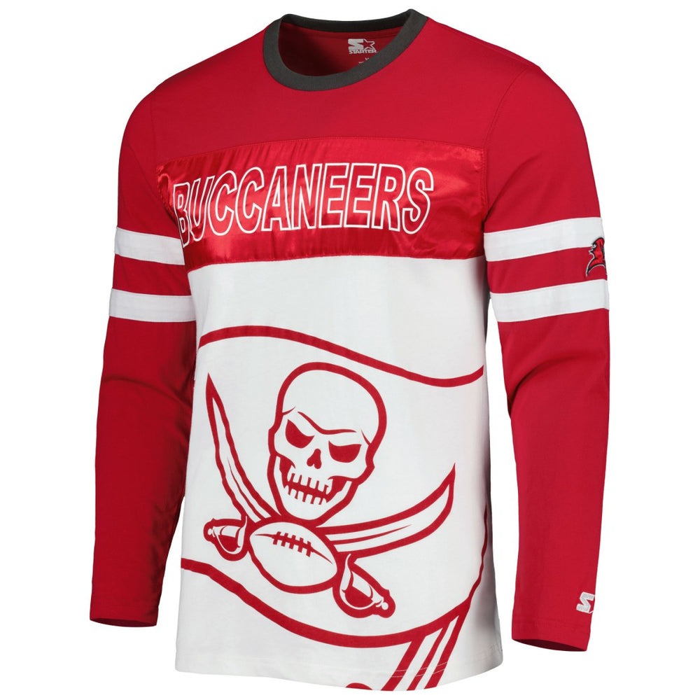 Tampa Bay Buccaneers Starter Halftime Long Sleeve T-Shirt - Red/White discount