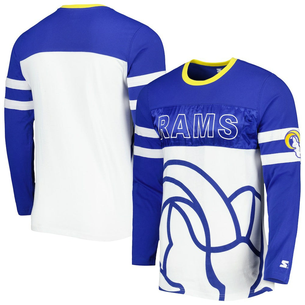 Los Angeles Rams Starter Halftime Long Sleeve T-Shirt - Royal/White for sale