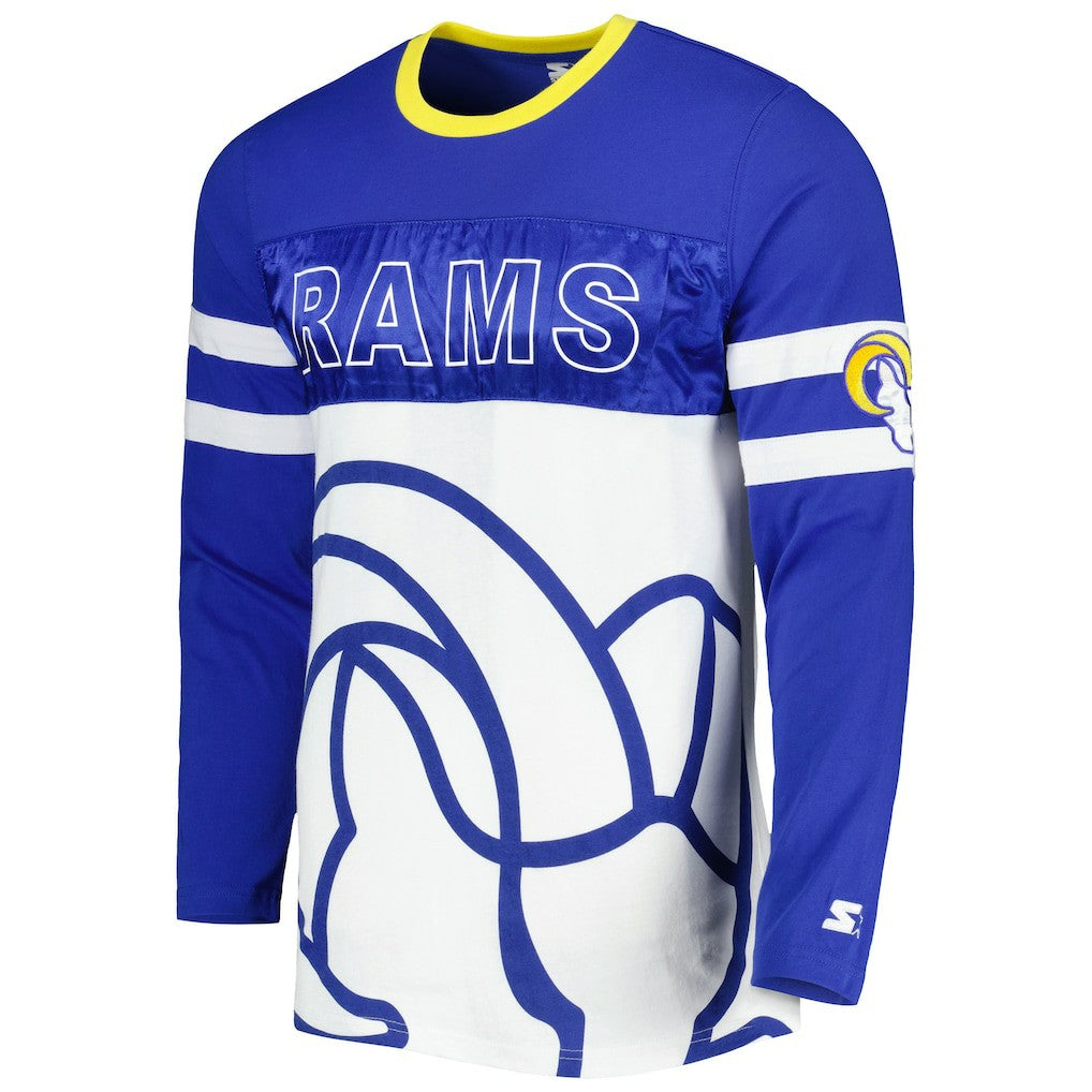 Los Angeles Rams Starter Halftime Long Sleeve T-Shirt - Royal/White for sale