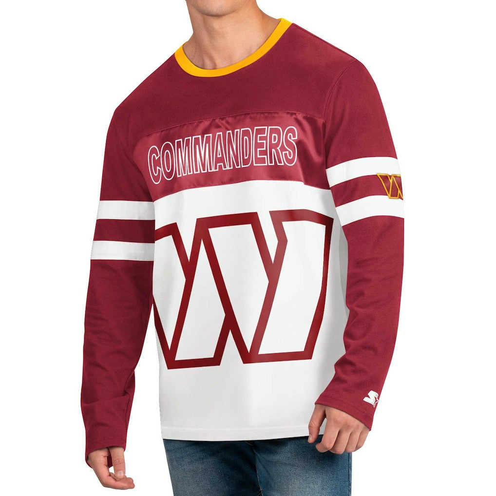 Washington Commanders Starter Halftime Long Sleeve T-Shirt - Burgundy/White discount