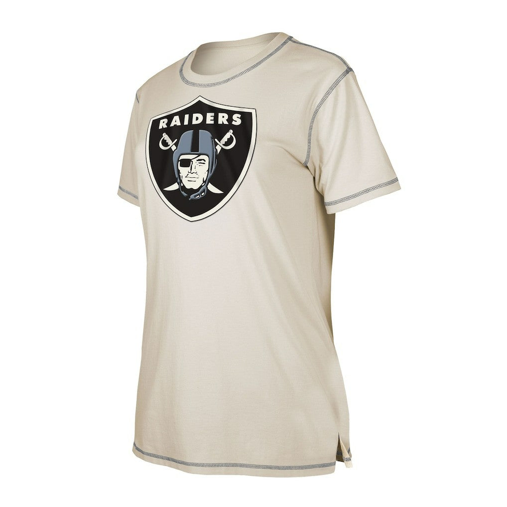 Las Vegas Raiders New Era Women's Split T-Shirt - Cream online