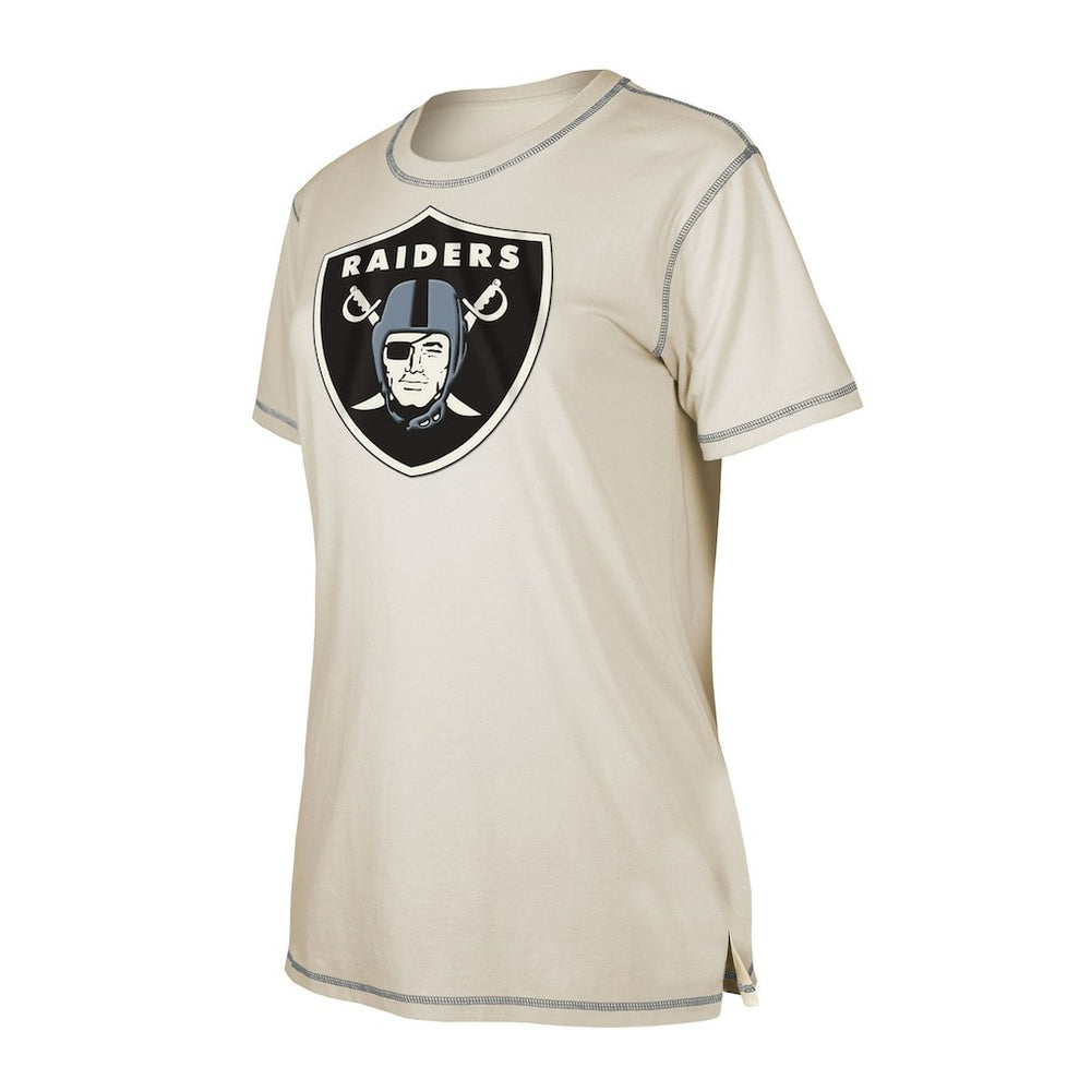 Las Vegas Raiders New Era Women's Split T-Shirt - Cream online