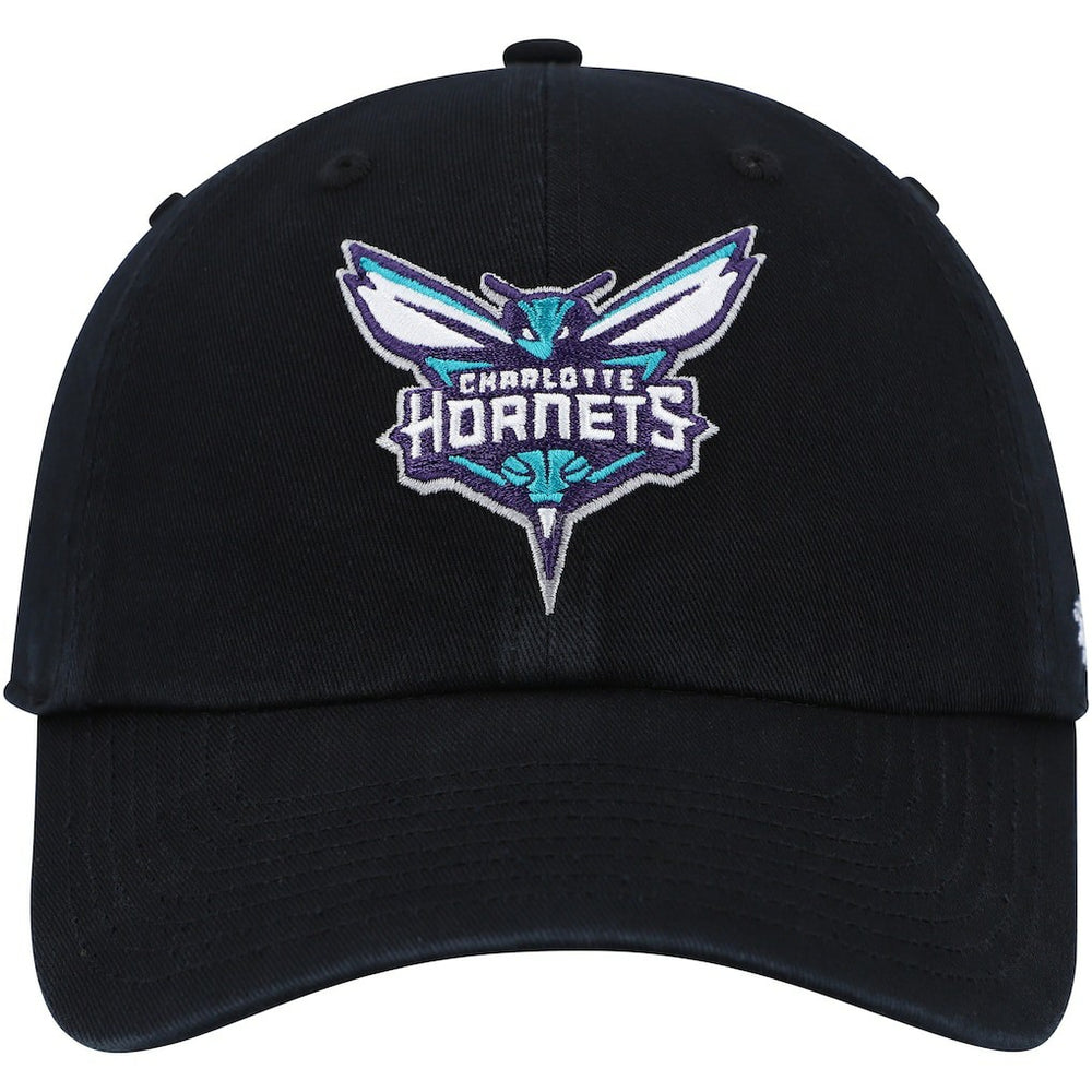 Charlotte Hornets '47 Core Logo Clean Up Adjustable Hat - Black | 47 brand outlet