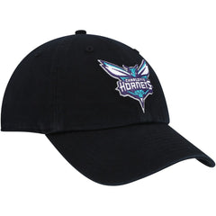 Charlotte Hornets '47 Core Logo Clean Up Adjustable Hat - Black | 47 brand outlet