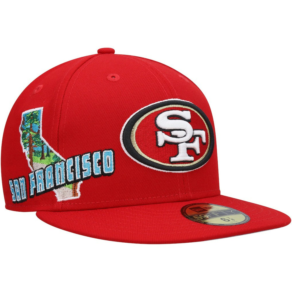 San Francisco 49ers New Era Stateview 59FIFTY Fitted Hat - Scarlet sale
