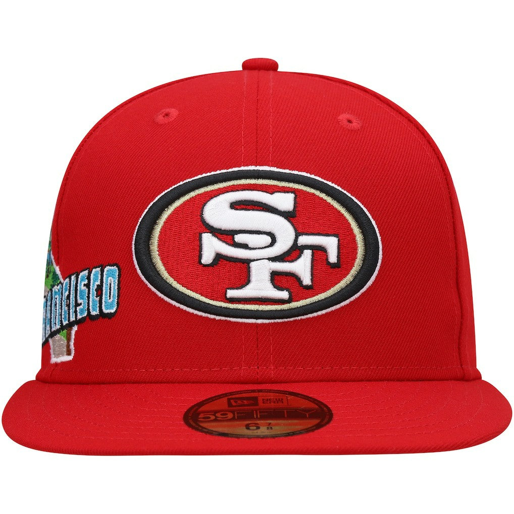 San Francisco 49ers New Era Stateview 59FIFTY Fitted Hat - Scarlet sale