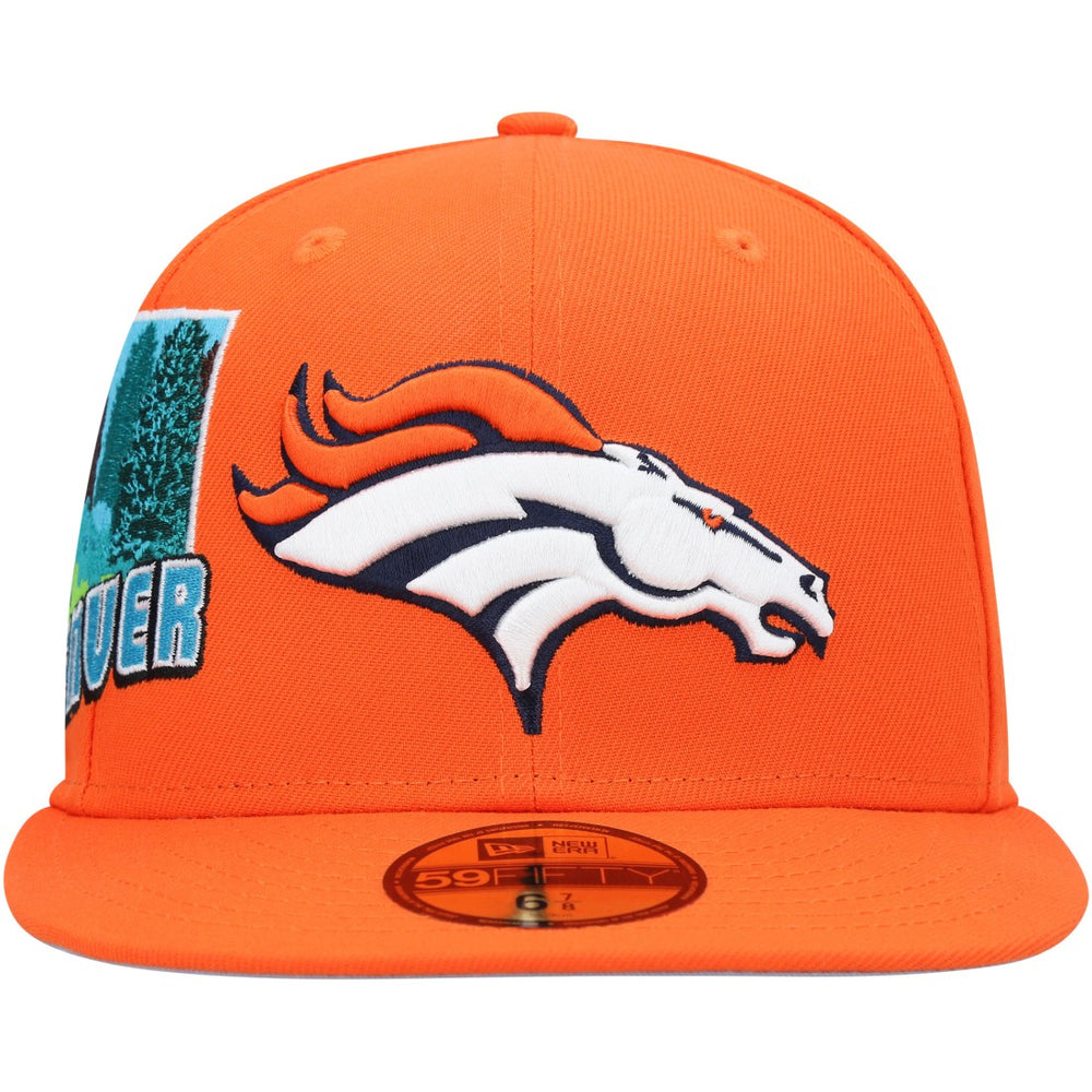 Denver Broncos New Era Stateview 59FIFTY Fitted Hat - Orange for sale