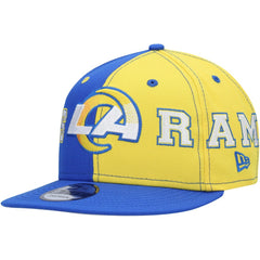 Los Angeles Rams New Era Team Split 9FIFTY Snapback Hat - Royal/Gold outlet