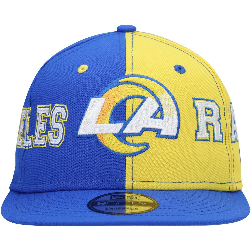 Los Angeles Rams New Era Team Split 9FIFTY Snapback Hat - Royal/Gold outlet