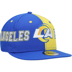 Los Angeles Rams New Era Team Split 9FIFTY Snapback Hat - Royal/Gold outlet