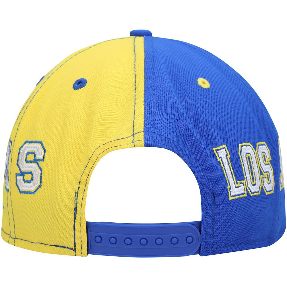 Los Angeles Rams New Era Team Split 9FIFTY Snapback Hat - Royal/Gold outlet