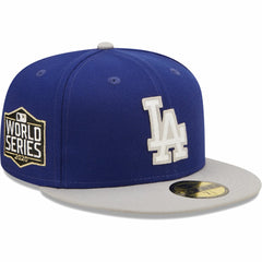 Los Angeles Dodgers 2020 World Series Champions  Letterman 59FIFTY Fitted Hat - Royal/Gray | New Era