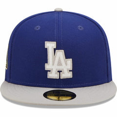 Los Angeles Dodgers 2020 World Series Champions  Letterman 59FIFTY Fitted Hat - Royal/Gray | New Era