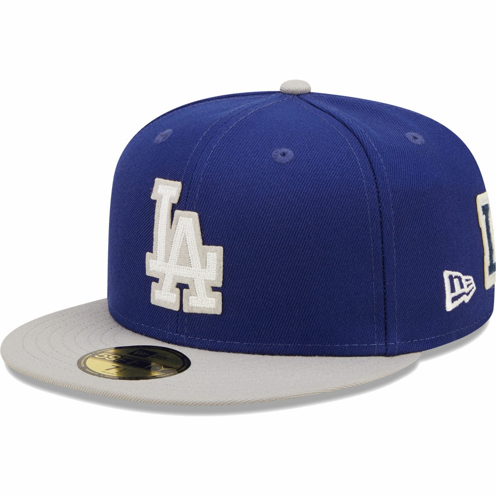 Los Angeles Dodgers 2020 World Series Champions  Letterman 59FIFTY Fitted Hat - Royal/Gray | New Era