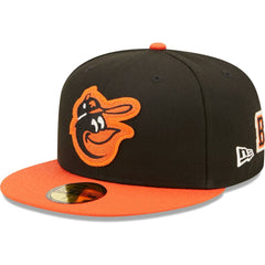 Baltimore Orioles 1983 World Series Champions  Letterman 59FIFTY Fitted Hat - Black/Orange | New Era