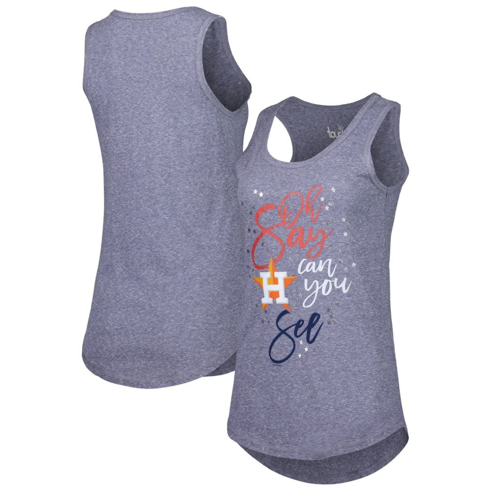 Houston Astros Touch Women's Americana Tri-Blend Racerback Tank Top - Navy