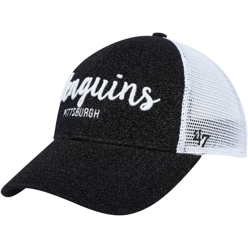 Pittsburgh Penguins '47 Women's Encore MVP Trucker Snapback Hat Black/White