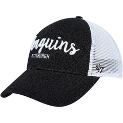 Pittsburgh Penguins '47 Women's Encore MVP Trucker Snapback Hat Black/White