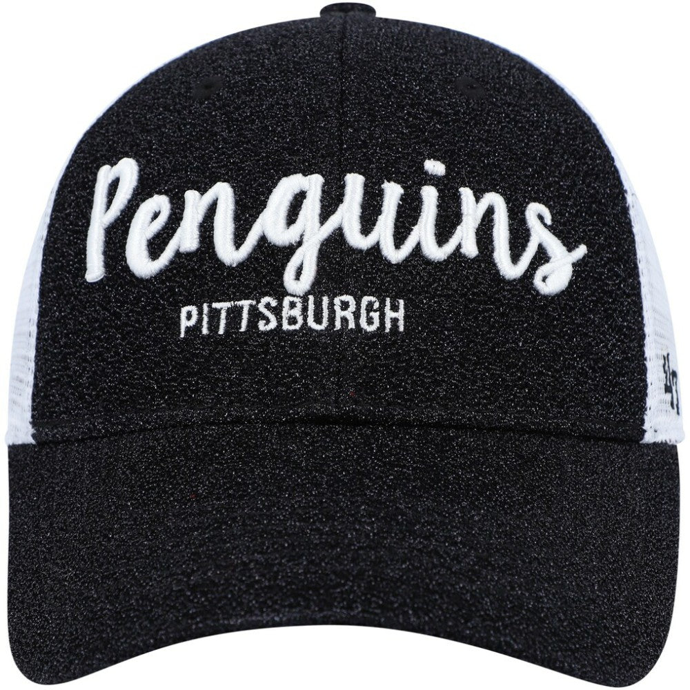 Pittsburgh Penguins '47 Women's Encore MVP Trucker Snapback Hat Black/White