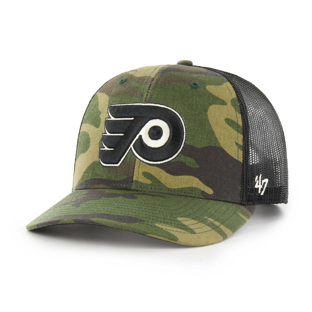 Philadelphia Flyers '47 Trucker Snapback Hat Camo/Black