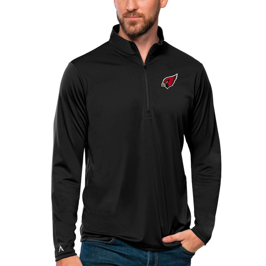 Arizona Cardinals Antigua Tribute Quarter-Zip Lightweight Pullover Top - Black sale