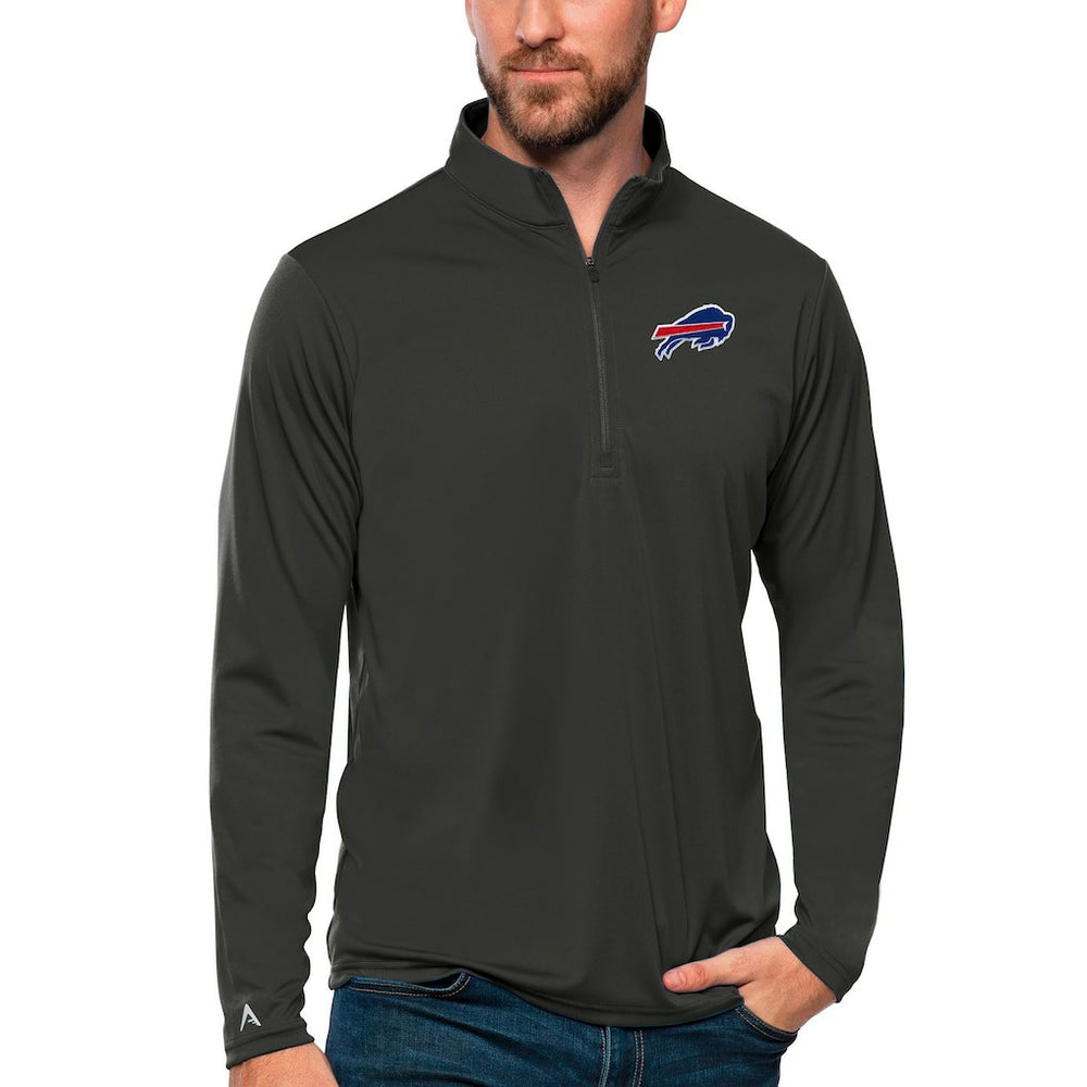 Buffalo Bills Antigua Tribute Quarter-Zip Lightweight Pullover Top - Charcoal outlet