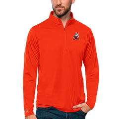 Cleveland Browns Antigua Tribute Quarter-Zip Lightweight Pullover Top - Orange cheap