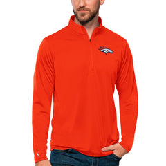 Denver Broncos Antigua Tribute Quarter-Zip Lightweight Pullover Top - Orange discount