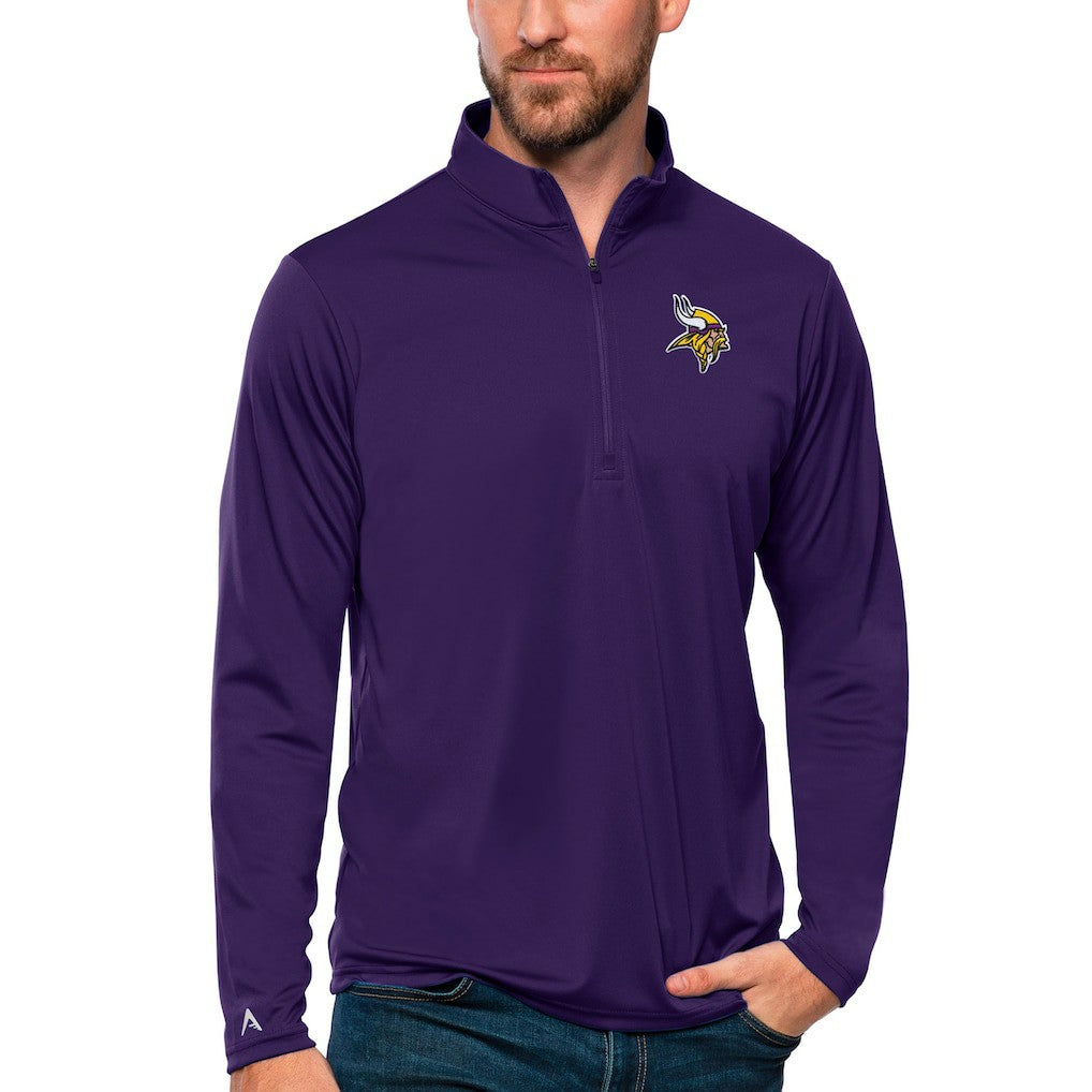 Minnesota Vikings Antigua Tribute Quarter-Zip Lightweight Pullover Top - Purple on sale