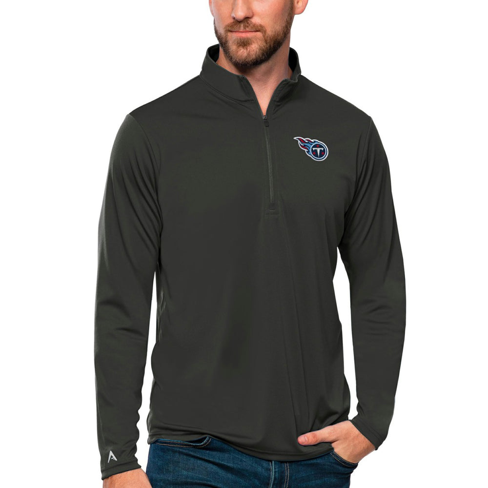 Tennessee Titans Antigua Tribute Quarter-Zip Lightweight Pullover Top - Charcoal cheap